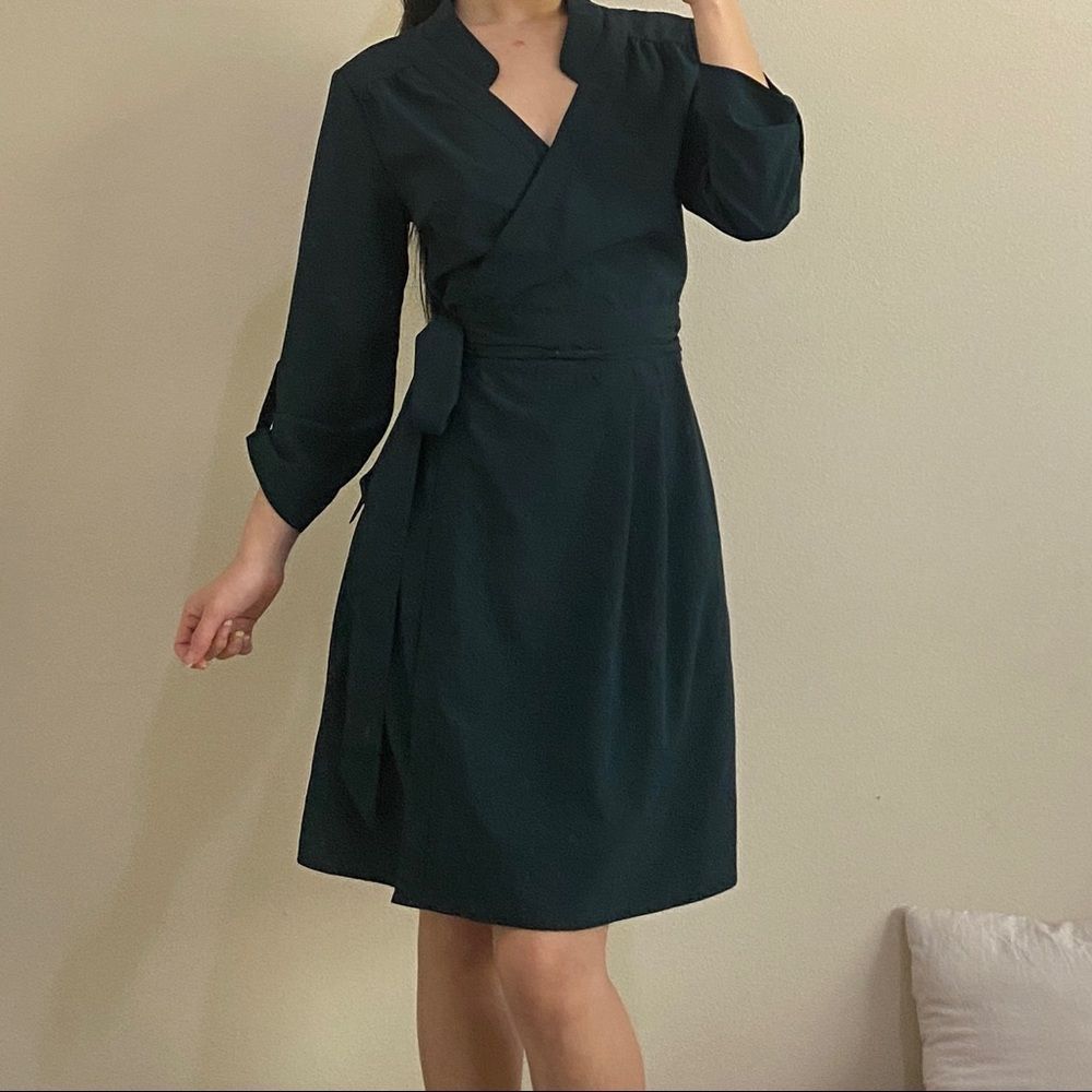 Lost & Found Emerald Green Wrap Dress
